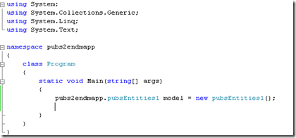 SQL Server 2008 Entity Data Model  Linq to Entities