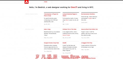 bedrichrios 500x242 55 Examples of Minimalistic Web Design