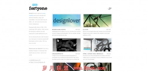 fortyone 500x242 55 Examples of Minimalistic Web Design