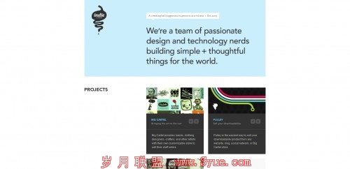 indielabs 500x242 55 Examples of Minimalistic Web Design