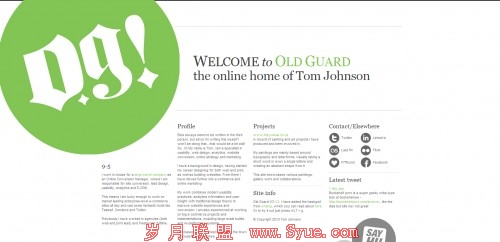 oldguard 500x242 55 Examples of Minimalistic Web Design