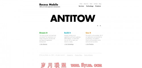 recessmobile 500x240 55 Examples of Minimalistic Web Design