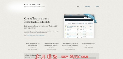 skylaranderson 500x242 55 Examples of Minimalistic Web Design