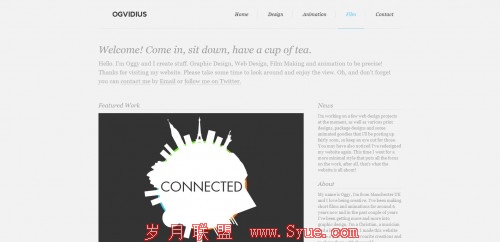 ogvidius 500x242 55 Examples of Minimalistic Web Design