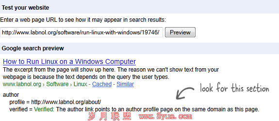 rich snippets for author