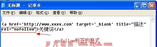 ��ɳseo����nofollow��ǩ�ĸ�ʽ