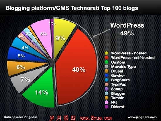 ȫ100󲩿վ49%ʹWordPress